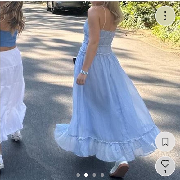 Hello Molly Season Beam Maxi Dress Blue - Picture 2 of 4